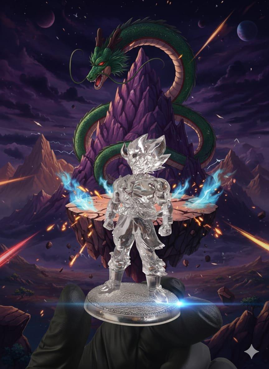 FIGURA "GOKU SAYAYIN "EN RESINA 3D