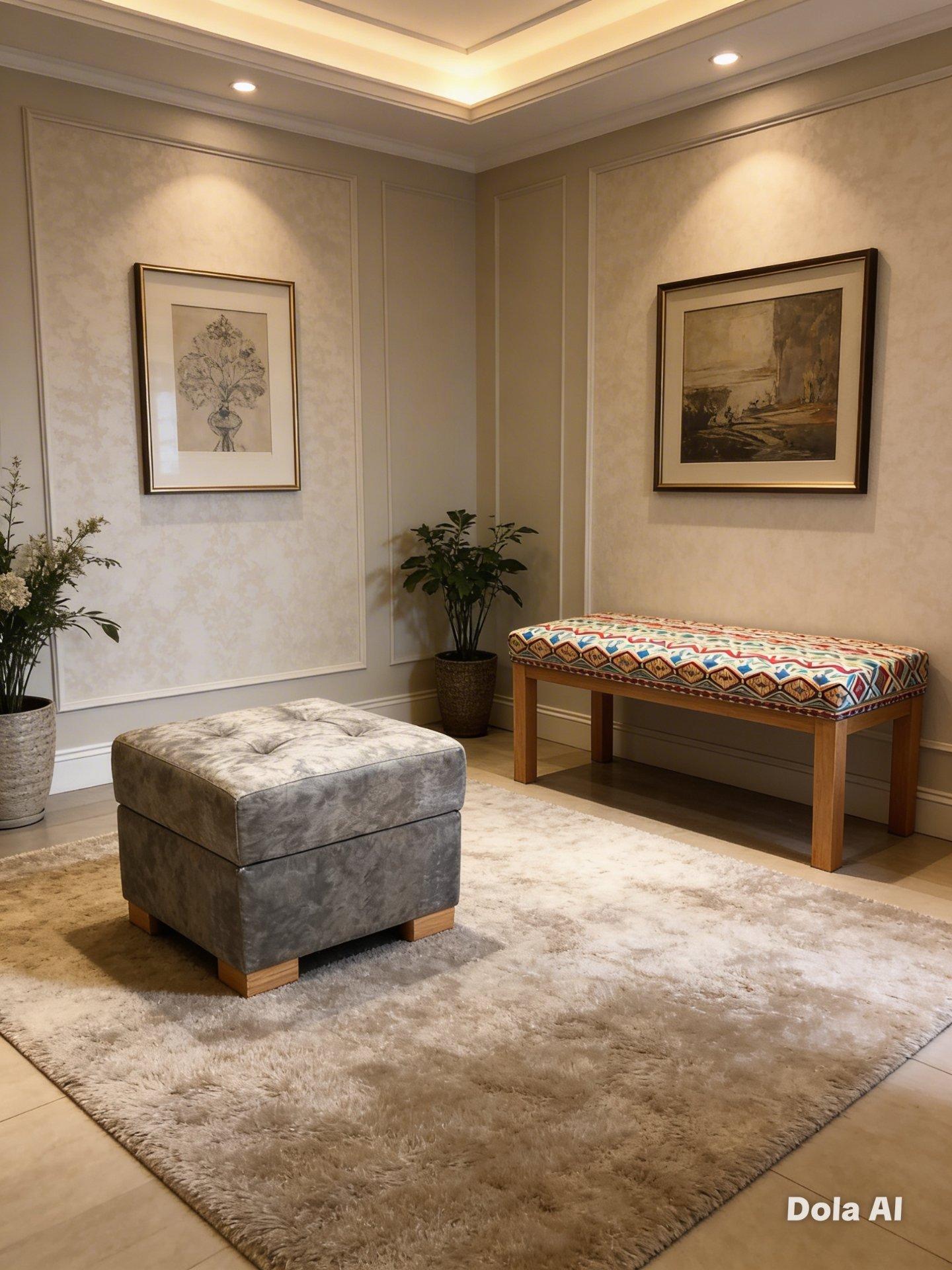 Mueble puff Baul elegante hogar