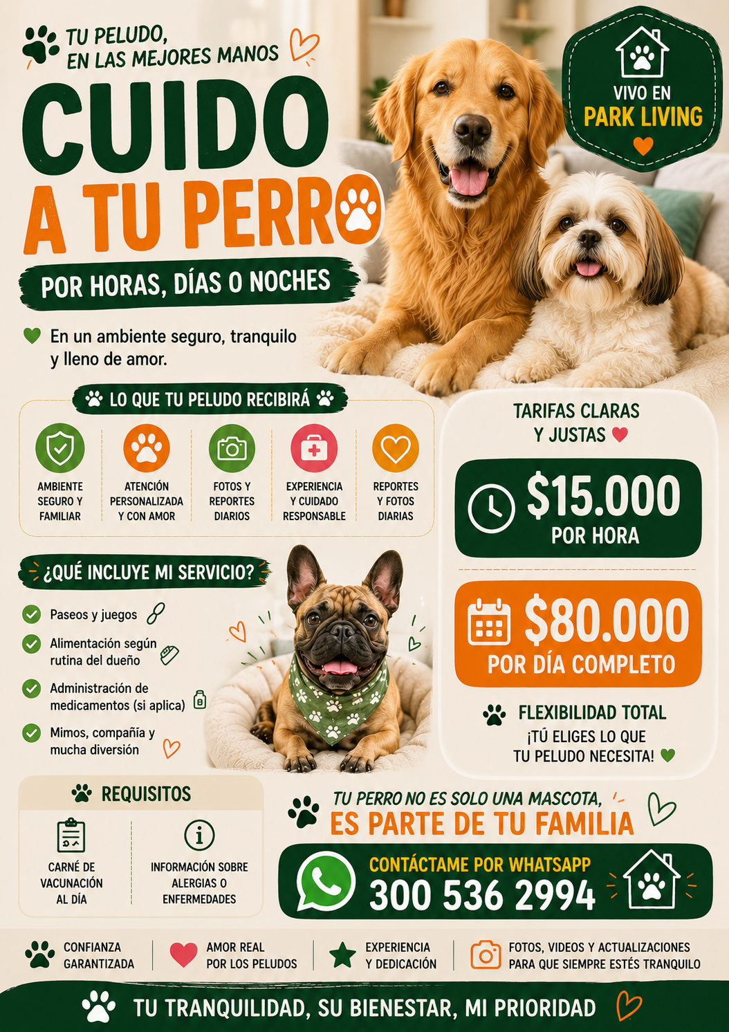 🐾 Cuidado de Perros - Amor, Seguridad y Confianza