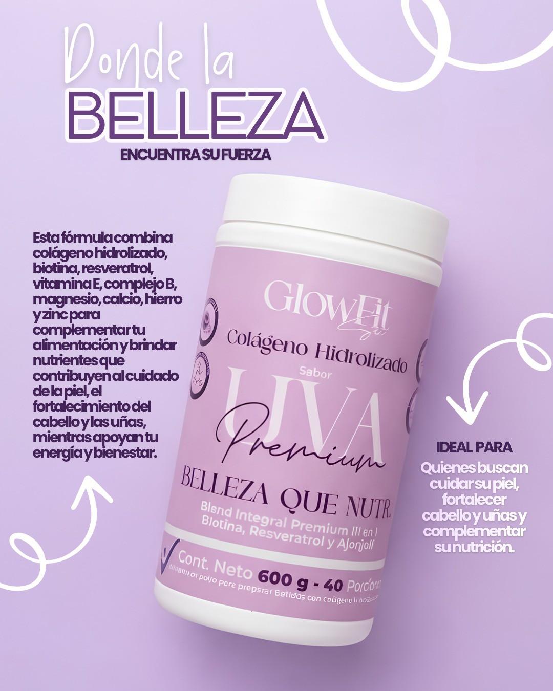 Colágeno hidrolizado bovino 🐄 uva 🍇 o vainilla