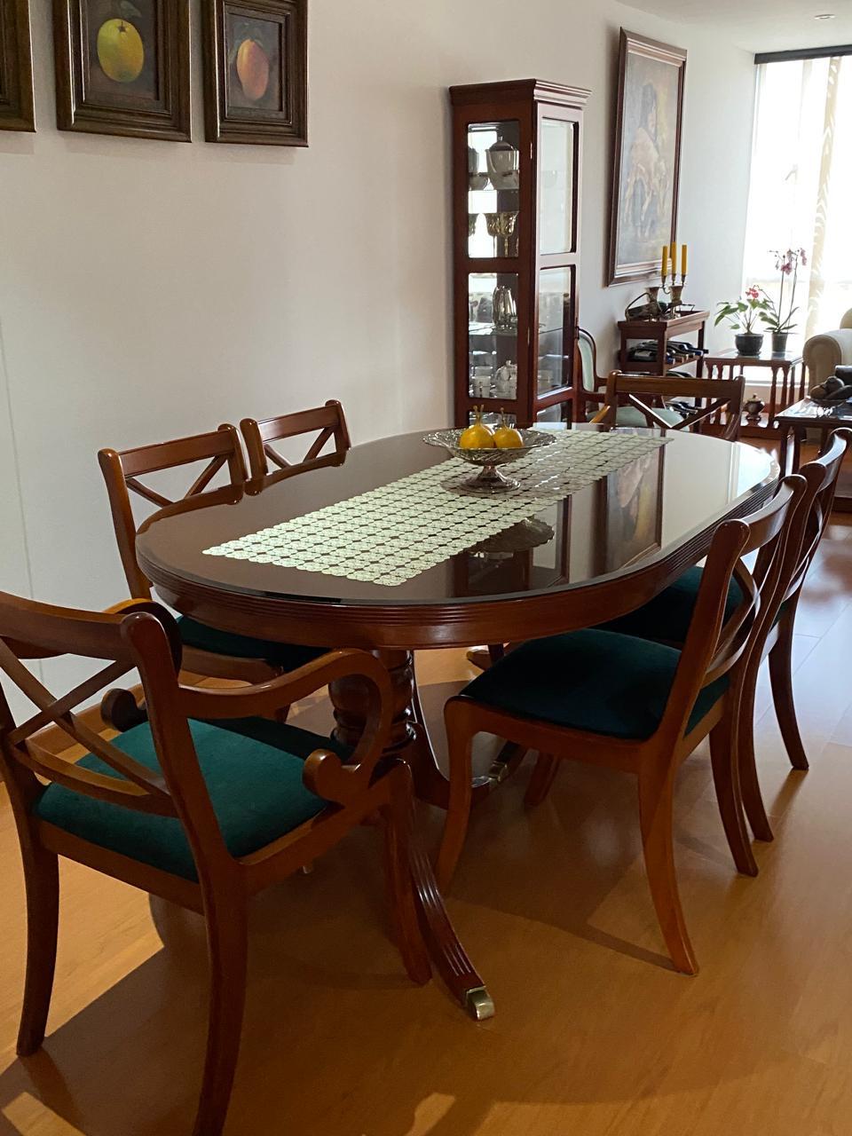 comedor fino 6 puestos en madera