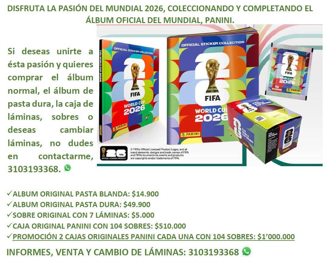 Completa el álbum Mundial 2026 de Panini compra tu Caja aquí