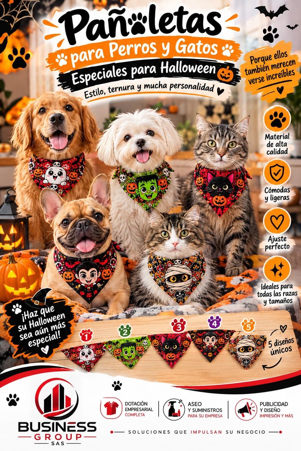 pañoletas para mascotas ",gato 🐱 y perro 🐕""