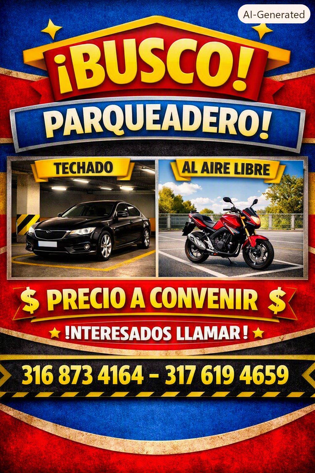 Busco parqueadero para arrendar (Precio a convenir)