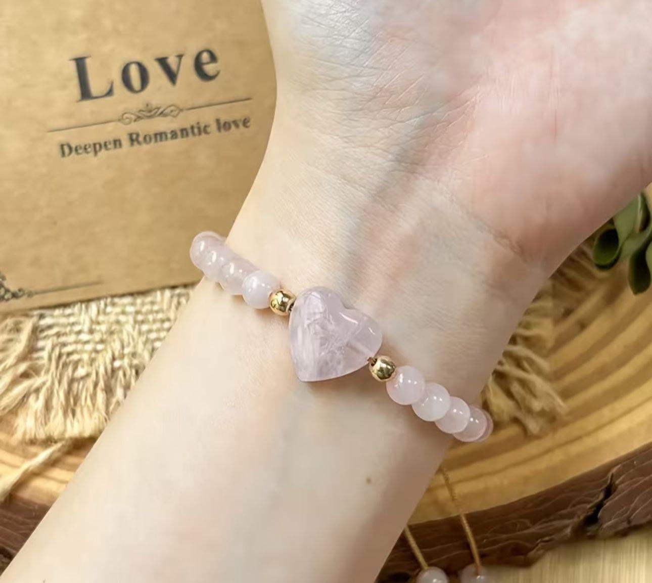 pulsera cuarzo rosa