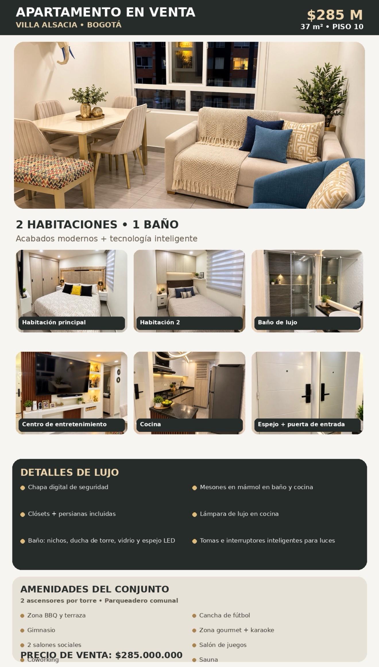Apartamento en venta - Pratto Villa alsacia