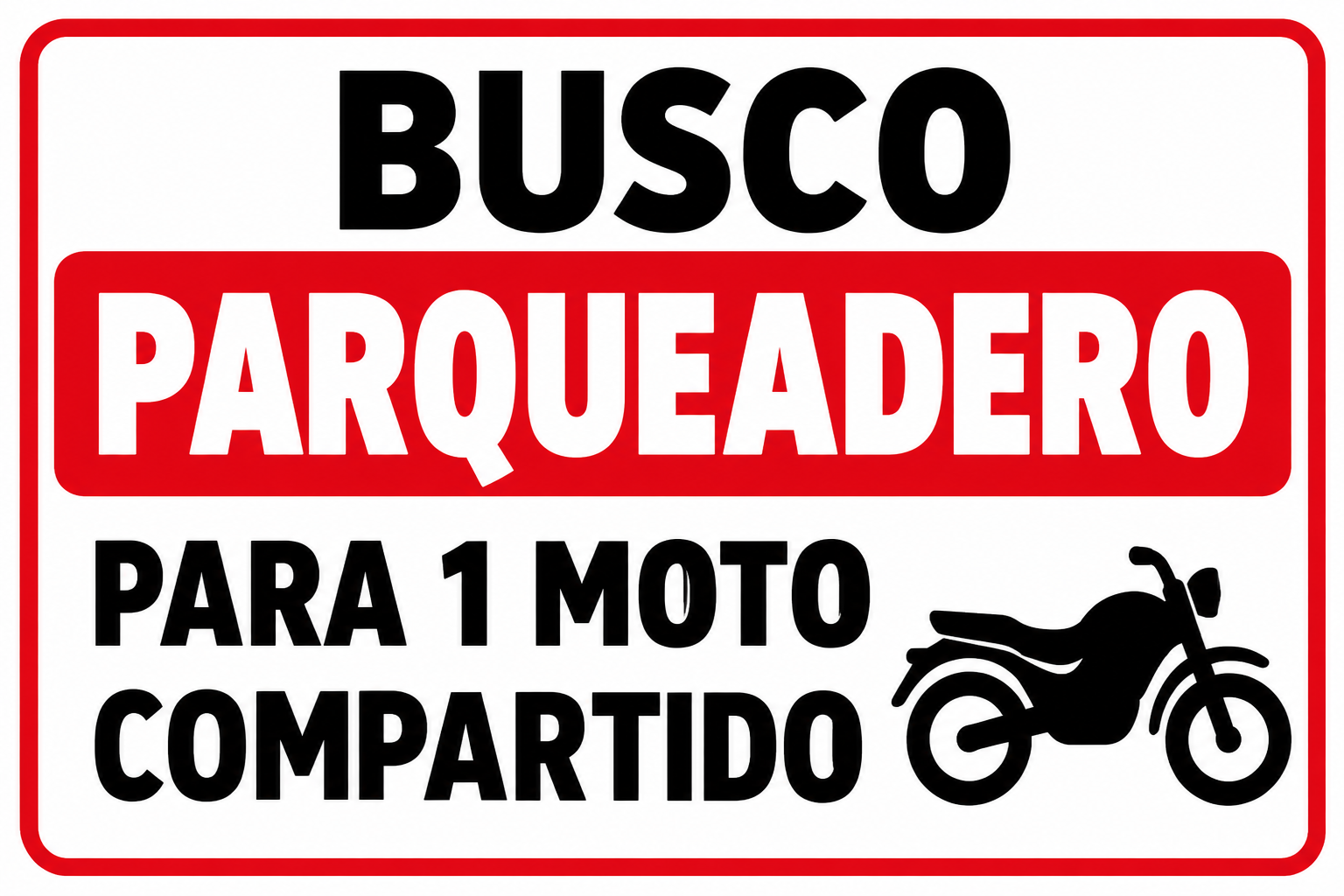 Busco arriendo parqueadero moto compartida amonte
