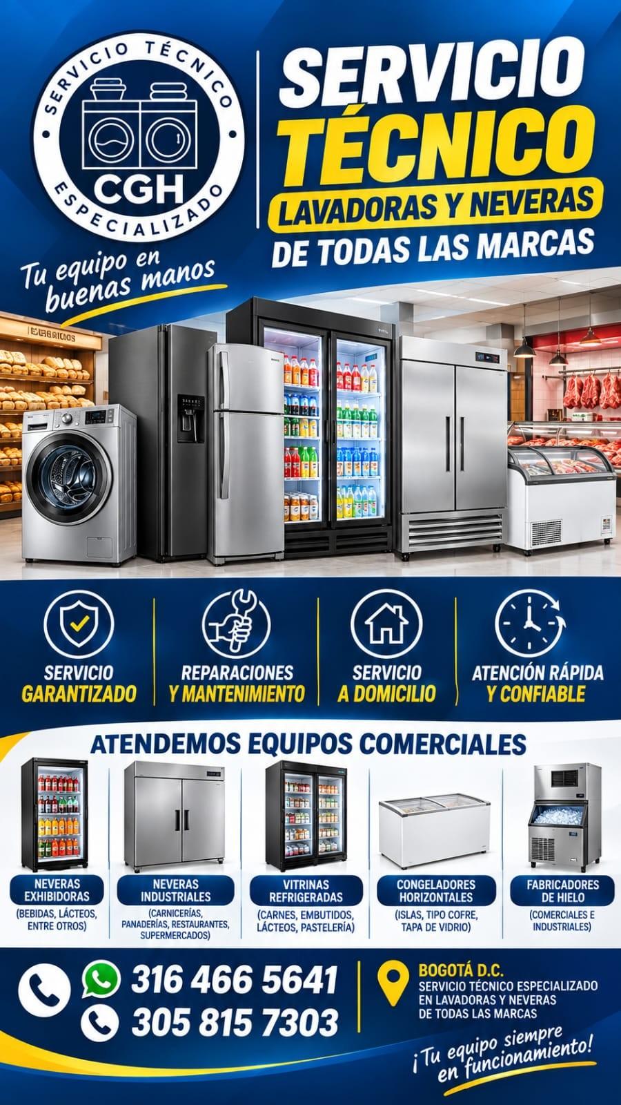 Servicio técnico neveras y lavadoras