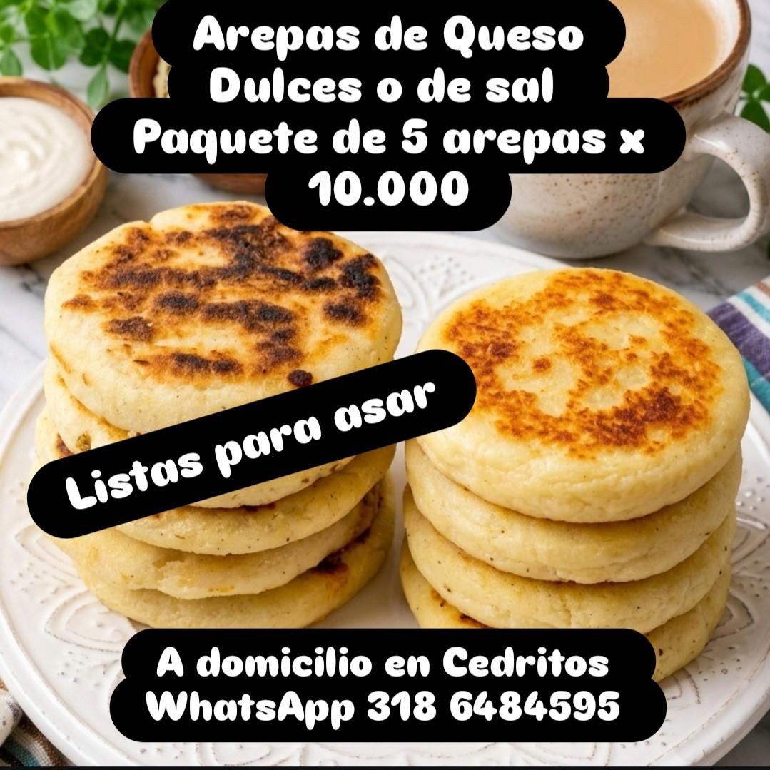 Arepas de Queso 5x10.000 a domicilio en Cedritos