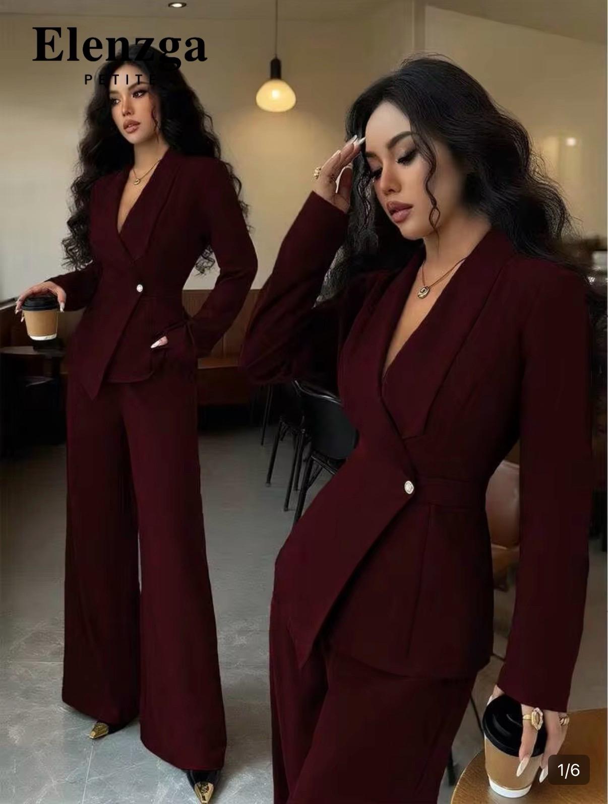 conjunto formal rojo violeta XS