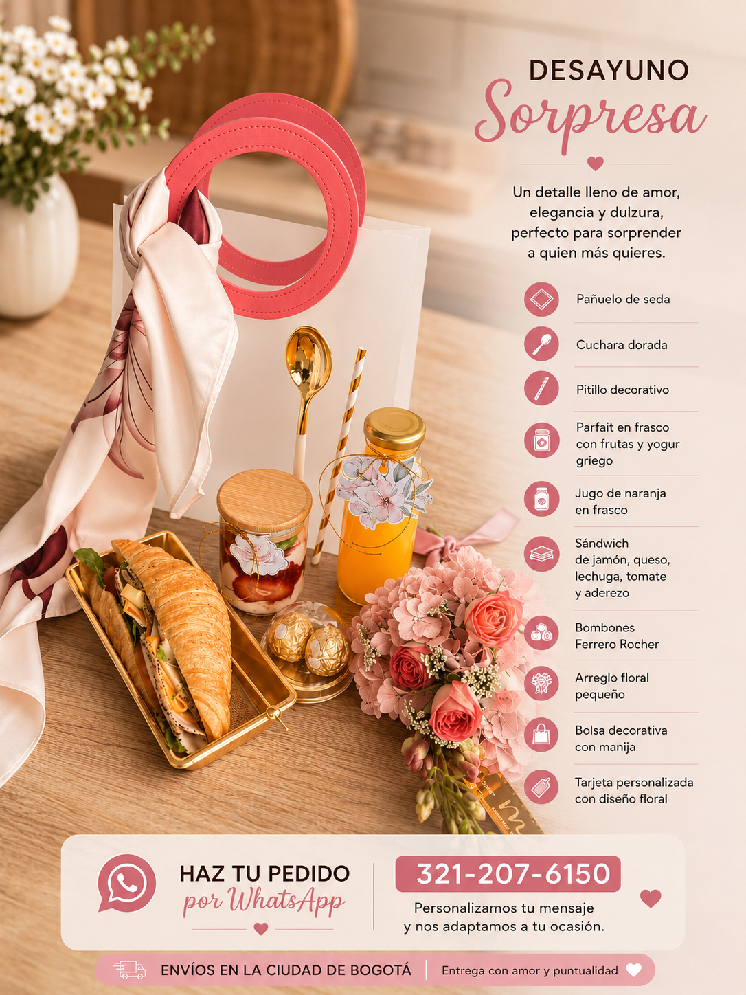 DESAYUNOS SORPRESA Y DETALLES PERSONALIZADOS