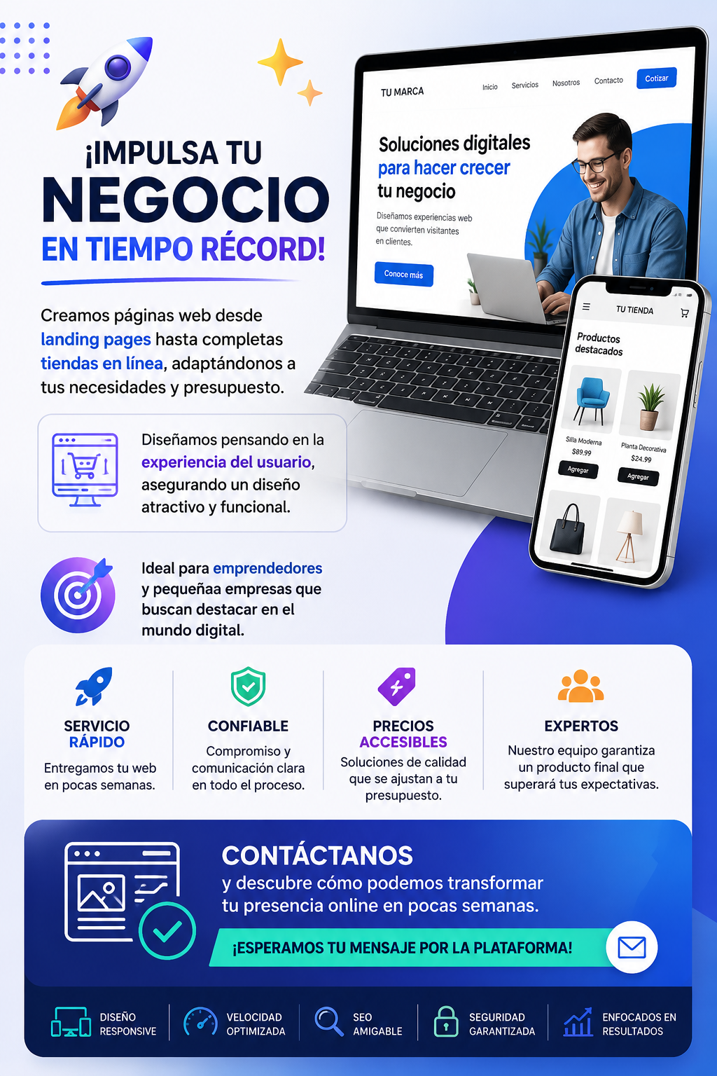 🌐 Desarrollo de páginas web rápido y asequible