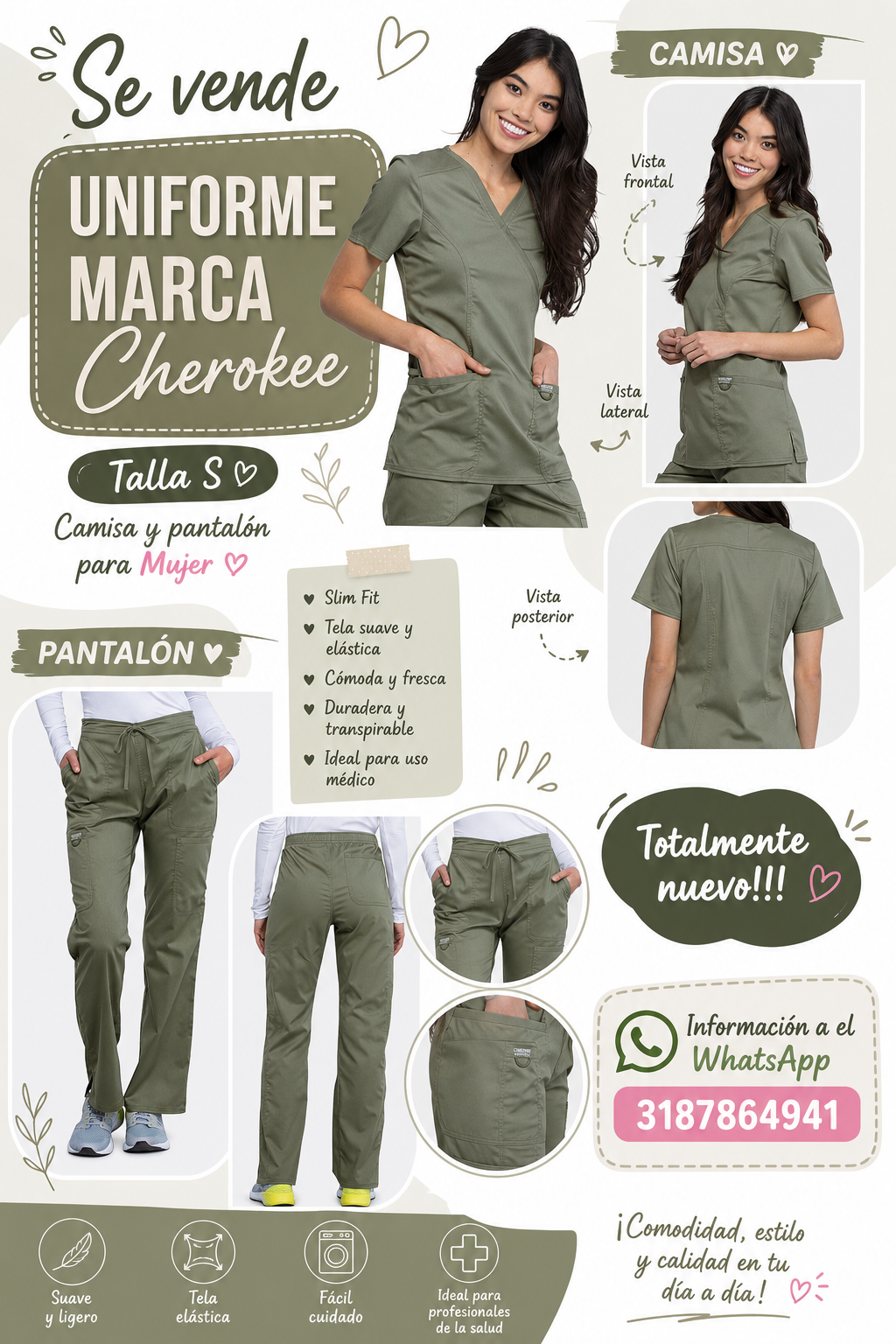 Uniforme Médico Cherokee Original – Mujer | Talla