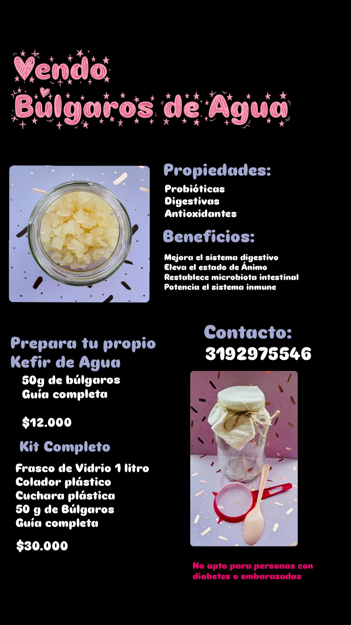 Bulgaros de kefir de Agua
