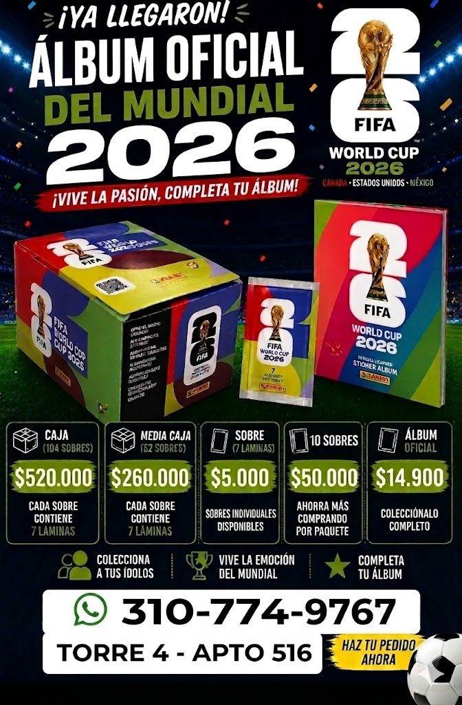 ÁLBUM Y LAMINAS PANINI - MUNDIAL 2026