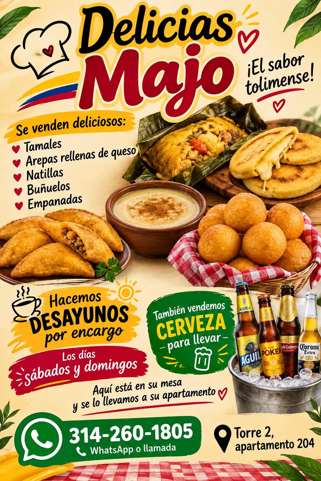 Delicias Majo: Sabor Tolimense 🌽