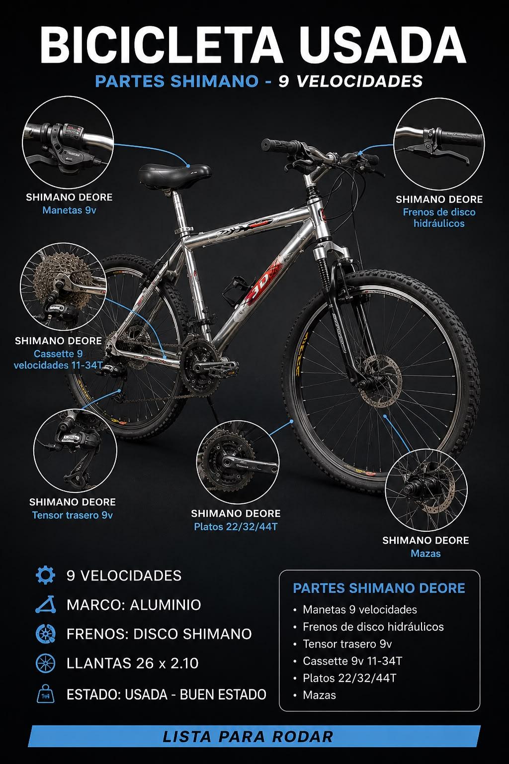 Bicicleta JD marco de aluminio