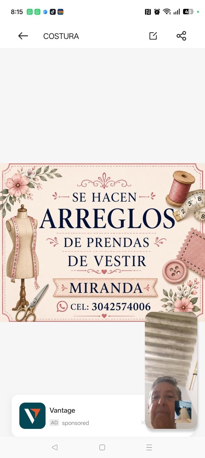 Arreglo de prendas de vestir