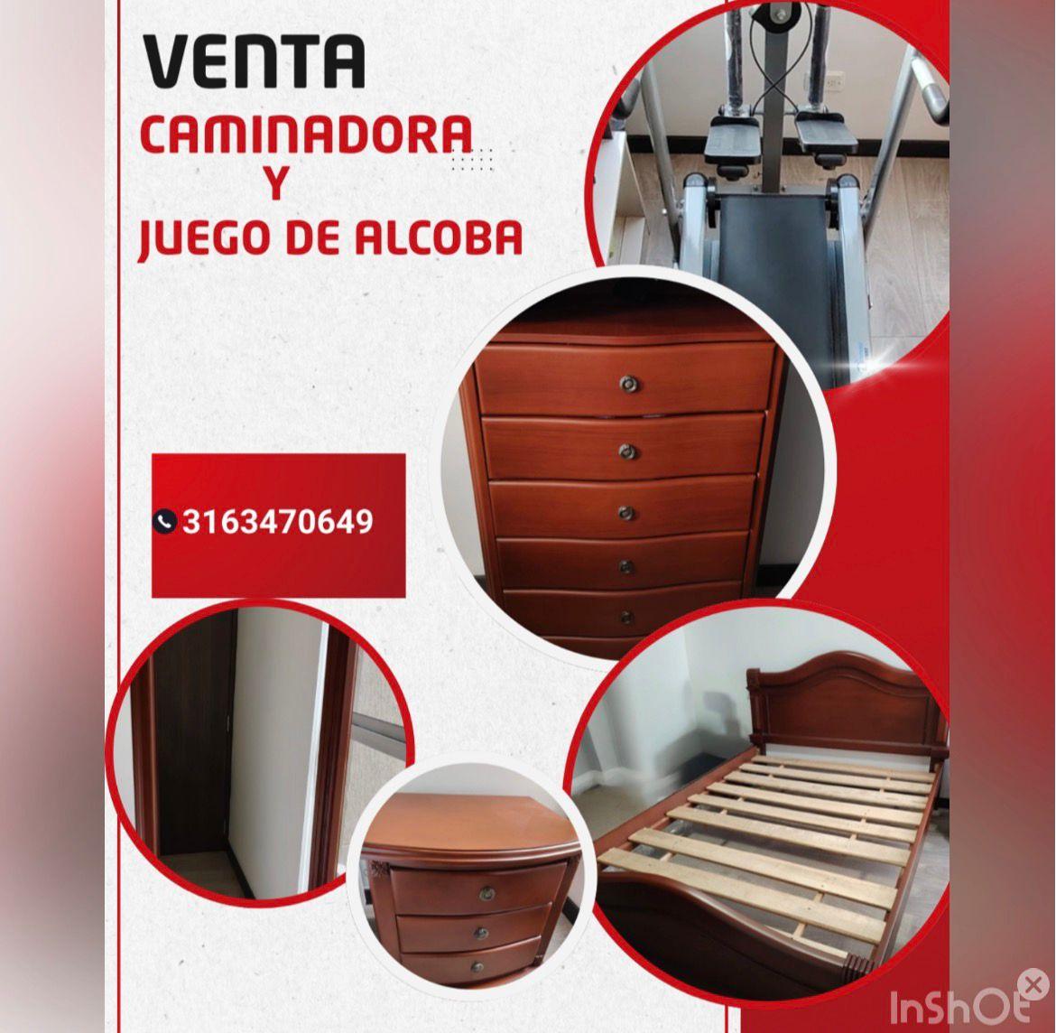 vendo juego de alcoba y caminadora