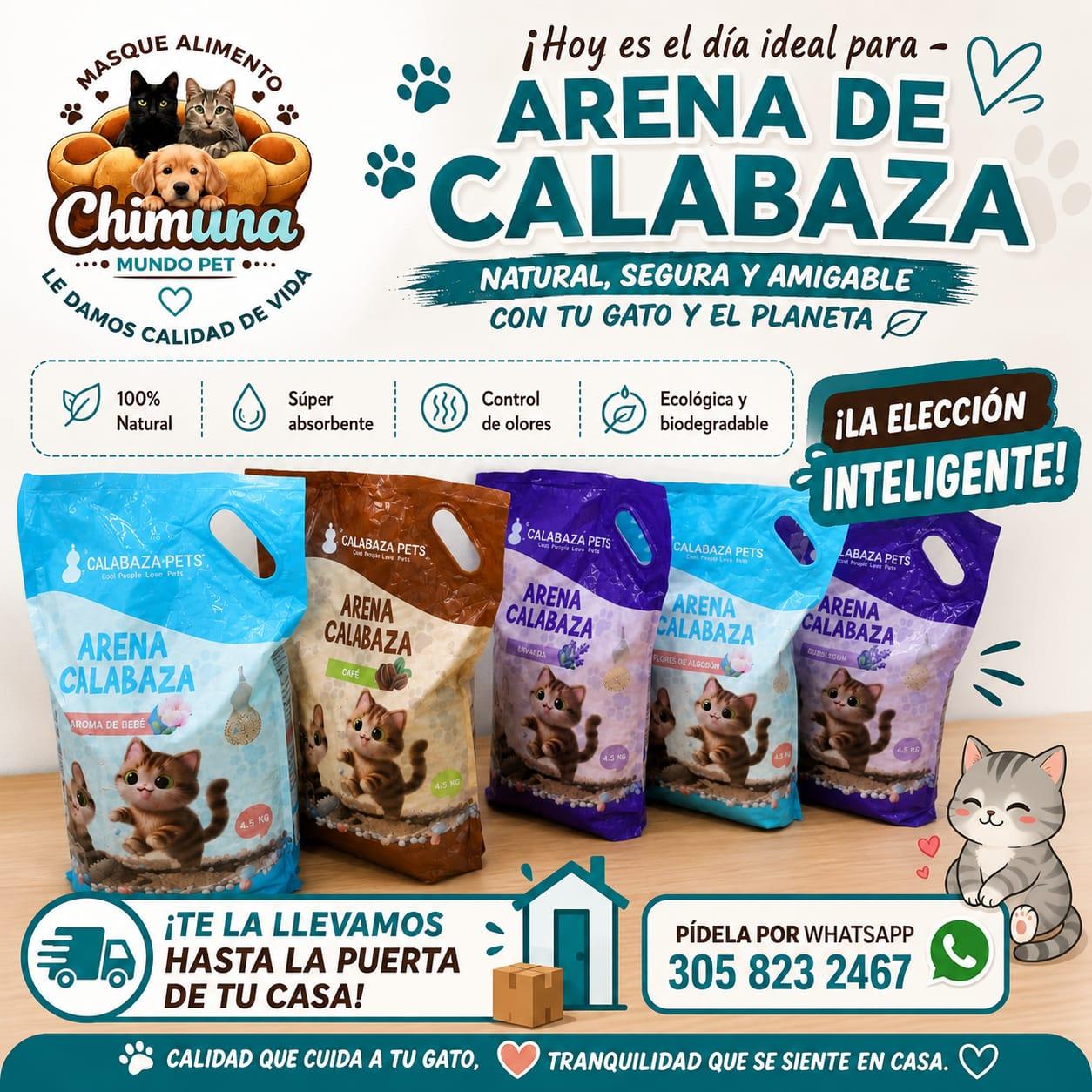 Arenas para gatos Calabaza