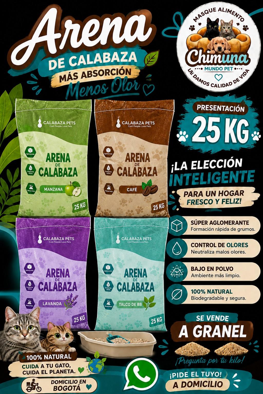 Arena calabaza 25 kg