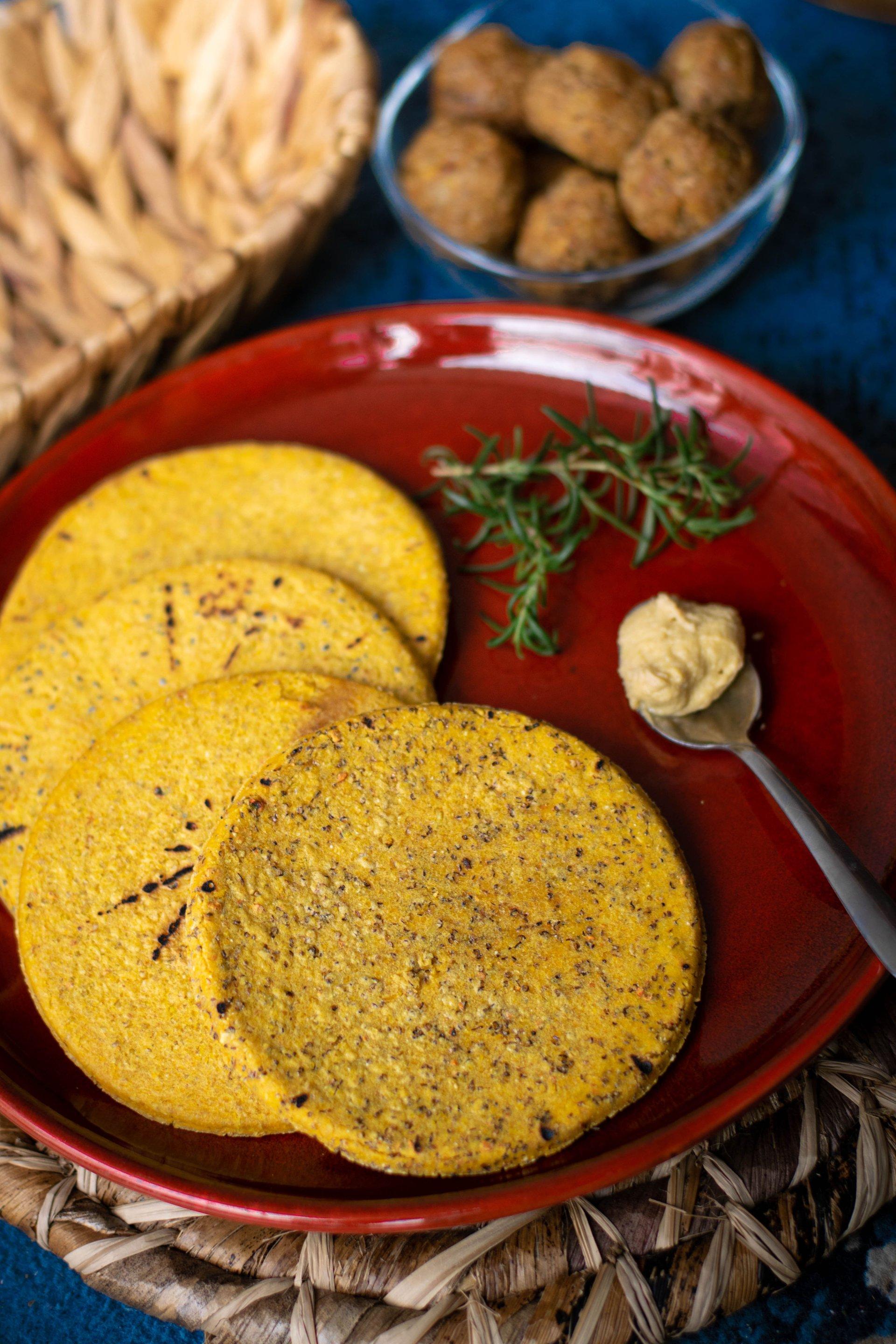 Arepas de mote con semillas