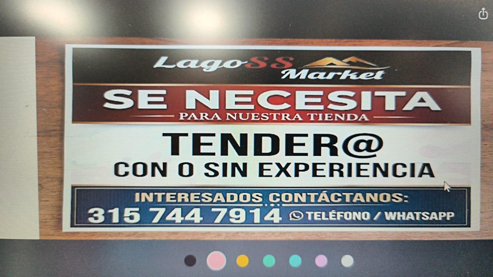 Solicitamos Tendero (a) con o sin experiencia
